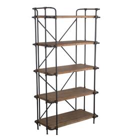 Christopher Knight Home 849114950913 Cedarburg Industrial 5 Shelf Firwood Bookcase By Antique Brown Bla