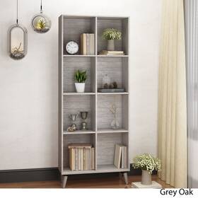 Christopher Knight Home 849114995303 Elouera Mid-century 8-shelf Wood Century Cabinet By Grey Modern And Contemporary