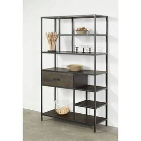Coast To Impts 884904934070 One Drawer Bookcase Brown/grey Modern And Contemporary