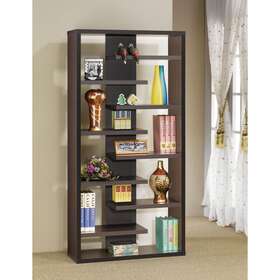 Coaster 021032229924 Furniture Altmark Cappuccino Bookcase With Floating 35 Inch X 11