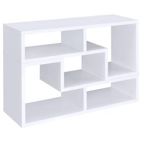 Coaster 021032284442 Velma Multipurpose Tv Stand And Bookshelf Cappuccino - White 47.25 Inch X 15.25 2