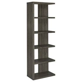 Coaster 021032302573 Harrison 71-inch 5-shelf Bookshelf Weathered Grey - 23.50 Inch X 23.5