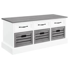 Coaster 021032349790 Alma 3-drawer Storage Bench Grey 39.25 Inch X 13.75 17.75