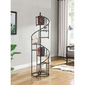 Coaster 021032558666 Furniture Roseglen Rustic Brown 8-shelf Staircase And Black