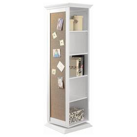Coaster 021032668457 Robinsons Swivel Accent Cabinet With Cork Board White 20.50 Inch X 68