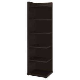 Coaster 021032669263 Alder 71-inch 5-shelf Corner Bookcase Cappuccino - 19.75 Inch X