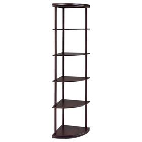 Coaster 021032669270 Bonwick 72-inch 5-shelf Corner Bookshelf Cappuccino - 15.75 Inch X