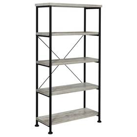 Coaster 021032669331 Analiese Farmhouse 63-inch 4-shelf Bookshelf - 31.50 Inch X Grey Driftwood