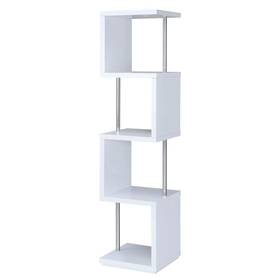 Coaster 021032669355 Baxter Contemporary 67-inch 4-shelf Bookshelf - 15.50 Inch X White