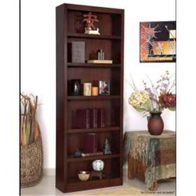Mi3084-c Concepts In Wood Single Wide Bookcase- Cherry Finish 6 Shelves