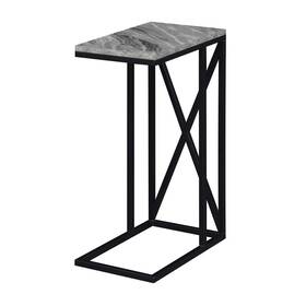 Convenience Concepts 161861gymbl Tucson C End Table Gray Marble/black