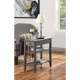 R6-353 Convenience Concepts American Heritage Three Tier End Table With Drawer