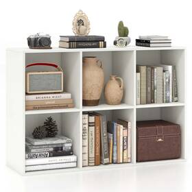 1002273511 Costway 6-cube Bookcase Modern 3-tier Storage Organizer Horizontal