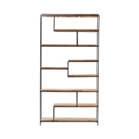 Crestview Collection 883581134186 Bengal Manor Iron And Wood Offset Large Etagere - 85ftft H X Black/brown