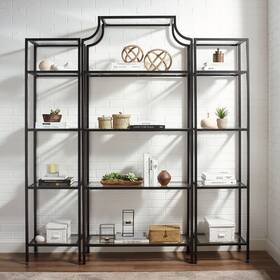 Crosley Furniture 710244233996 Aimee 3pc Etagere Set Oil-rubbed Bronze Industrial Rustic