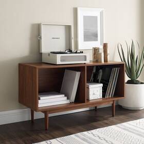 Crosley Furniture 710244237826 Liam Medium Record Storage Console Cabinet - 22.25 Inch H Walnut X 40