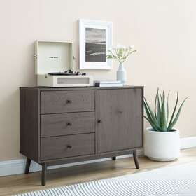 Crosley Furniture 710244242325 Lucas Mid-century Modern Media Console - 40 W X 15.75 D 29 Gray