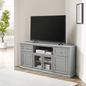 X26.38 Crosley Furniture 710244249959 60 Inch Corner Tv Stand - 23.5 X59.75 Gray