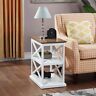 Cvc-v2-173 Convenience Concepts Oxford Deluxe Tier End Table Driftwood 095285428656