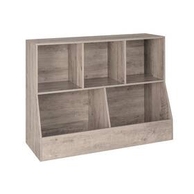 Dinzi Lvj B0ch1jq1xr Toy Storage Organizer Kids Bookshelf Wood Cabinet 5 Cubby
