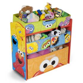 80514039 Disney Sesame Street Design And Store 6 Bin Toy Organizer - Delta Children