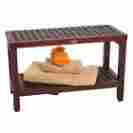 Dt158-af Decoteak Espalier Teak Shower Bench W Shelf 30in Length Contemporary Lattice Pattern 852659902897