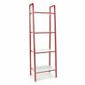 Ess-1045-red-wht Ofm Modern Design Standing Ladder Bookshelf With Red Metal Frame