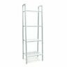 Ess-1045-tel-wht Ofm Modern Design Standing Ladder Bookshelf With Teal Metal Frame