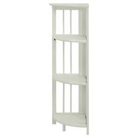 50523019 Flora Home 38 Inch Folding 4 Tier Corner Shelf White -