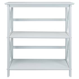 52752327 Flora Home 34 Inch Montego 3 Tier Bookcase White -