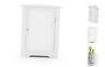 Fr18697wh Indo Corner Louver Door Cabinet White