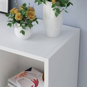 Fufu&gaga 724939321936 31.5 Inch X 9.4 Bookcase With 3-tier For Display White 47.2