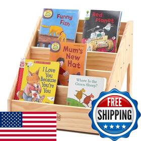 Funlio B0ch9wb6xf Montessori Bookshelf For Toddlers 1-5 Years Front-facing Kids Bookcase