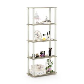 Furinno 810006771121 Turn-s-tube 5-tier Square Leg Multipurpose Display Sonoma Oak/white N/a