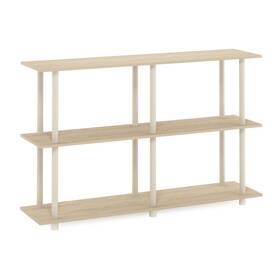 Furinno 810006779622 Turn-n-tube No Tools 3-tier Modern Rectangle Side Bauhaus Oak/beige Mode