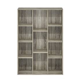 11-cube Furinno 840308808614 Reversible Open Shelf Bookcase French Oak Grey/black Modern And Co