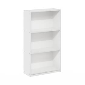 99736 Furinno 840308810198 Basic 3-tier Bookcase Storage Shelves White/white N/a