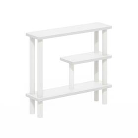 Furinno 840308810822 Turn-n-tube Slim Space Saving Storage Rack White Modern And Contemporary