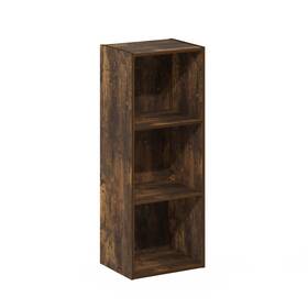 Furinno 840308812970 Pasir 3-tier No Tool Assembly Open Shelf Bookcase Amber Pine Modern And Co