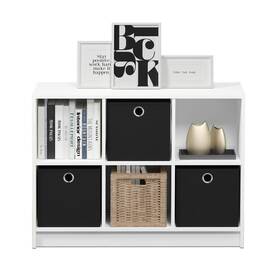 99940wh Furinno 99940wh/bk Bookcases Bookshelve Simple Stylish Design Horizontal White/black