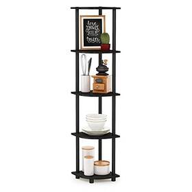 B003vp5tpw Furinno 5-tier Corner Bookshelf Open Storage Shelves For Home Office