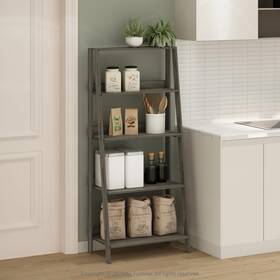 Furinno B0cx7wgmmr Ladder Display Shelf 5-tier Standing Bookshelf