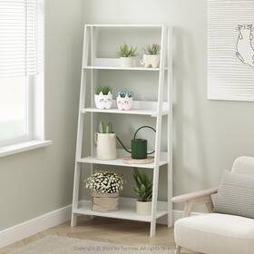 Furinno B0cx7z8q13 Ladder Display Shelf 5-tier Standing Bookshelf