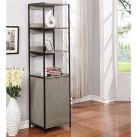 Furniture Of America 193578049646 Soby Contemporary 3-shelf Metal Storage Bookshelf By Grey Transitional Modern &