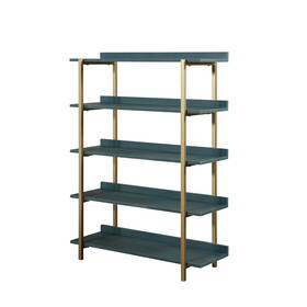 Furniture Of America 193578432448 Bizi Contemporary Metal 5-tier Display Shelf By Blue Transitional M