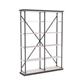 Furniture Of America 193578462759 Marcin Transitional 58-inch 5-shelf Metal Bookcase By Antique White Urban Rusti