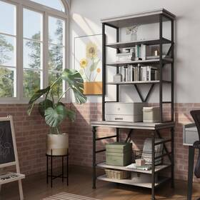 Furniture Of America 193578477456 Rendrick Farmhouse Adjustable Shelves Bookcase By Antique White Transi