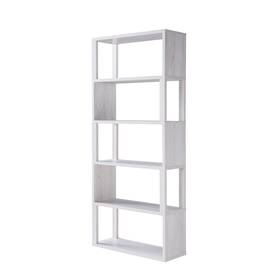 Furniture Of America 193578492411 Jessica Farmhouse White Oak 5-shelf Bookcase By Transitio