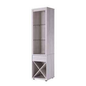 Furniture Of America 193578492459 Jessica Farmhouse White Oak Led Light Multi-storage Curio