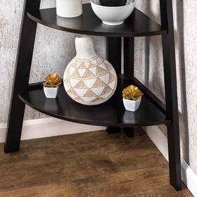Furniture Of America 193578515714 Kiki Transitional 5-tier Corner Ladder Display Bookshelf By Black
